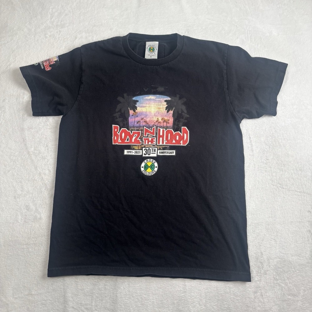 Cross Colours Boyz N The Hood 30th Anniversary Black SS Graphic Shirt Men's MED‎